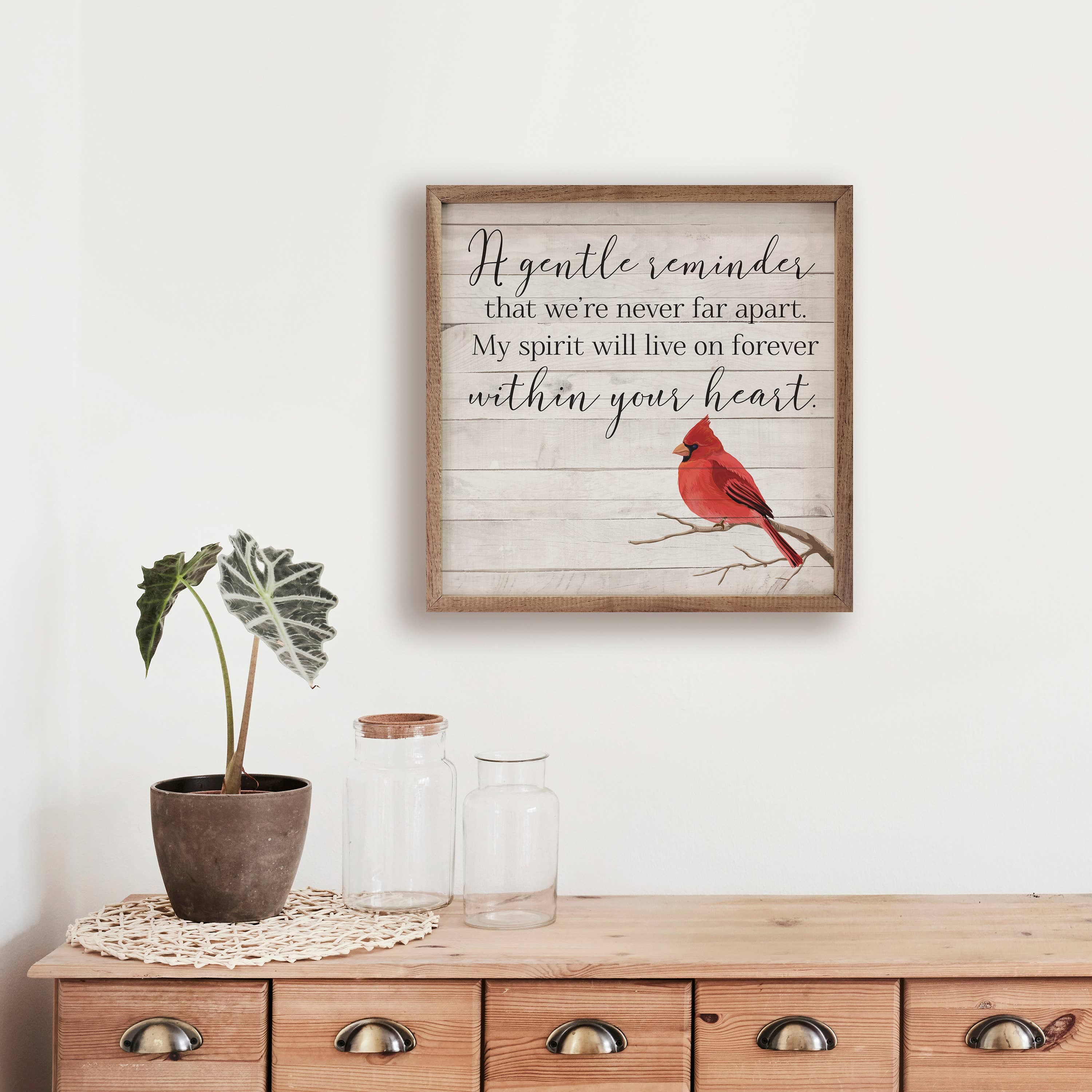 Within Your Heart Cardinal Memorial Sign