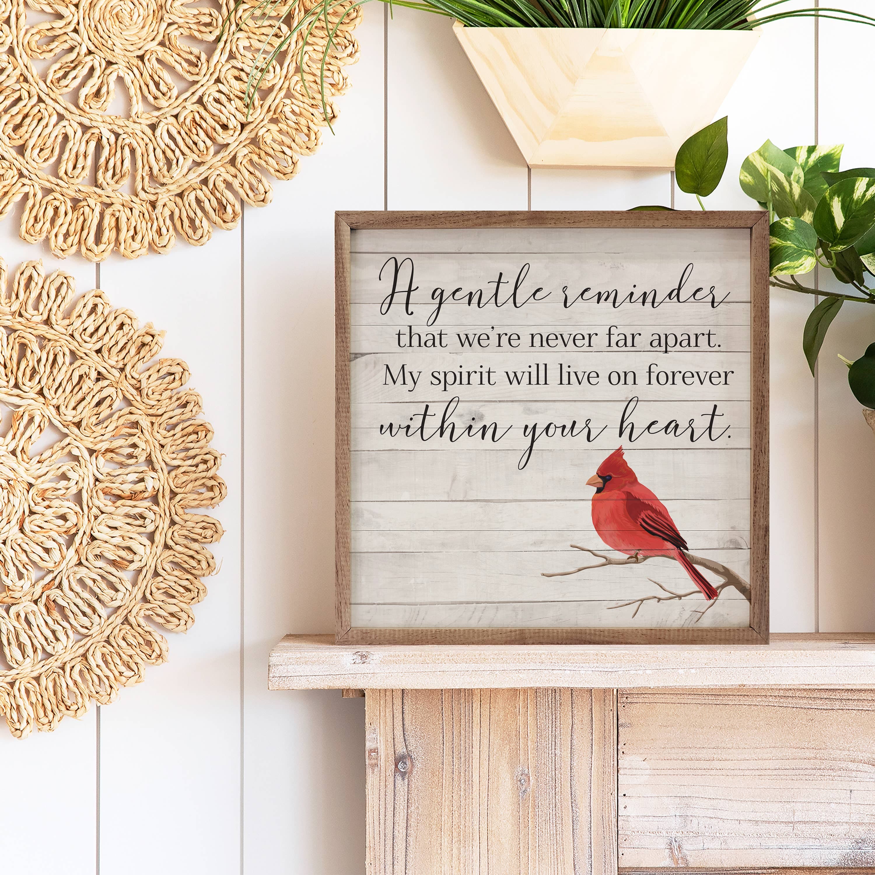 Within Your Heart Cardinal Memorial Sign