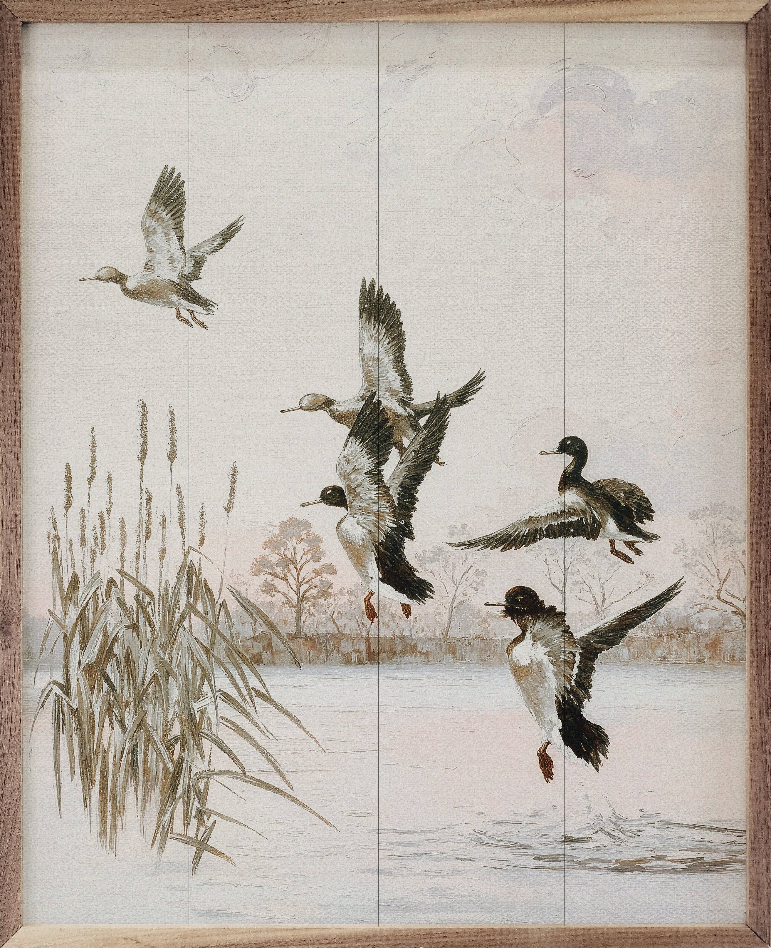 Kendrick Home Wood Ducks On The Lake Print