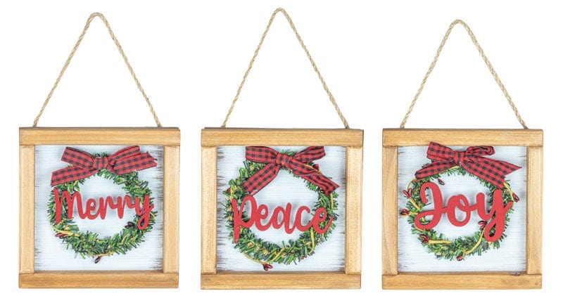 Wooden Wreath Signs