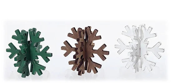 Wood 3D Snowflake