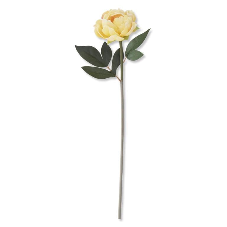 K&K Artificial Floral Yellow Real Touch Peony