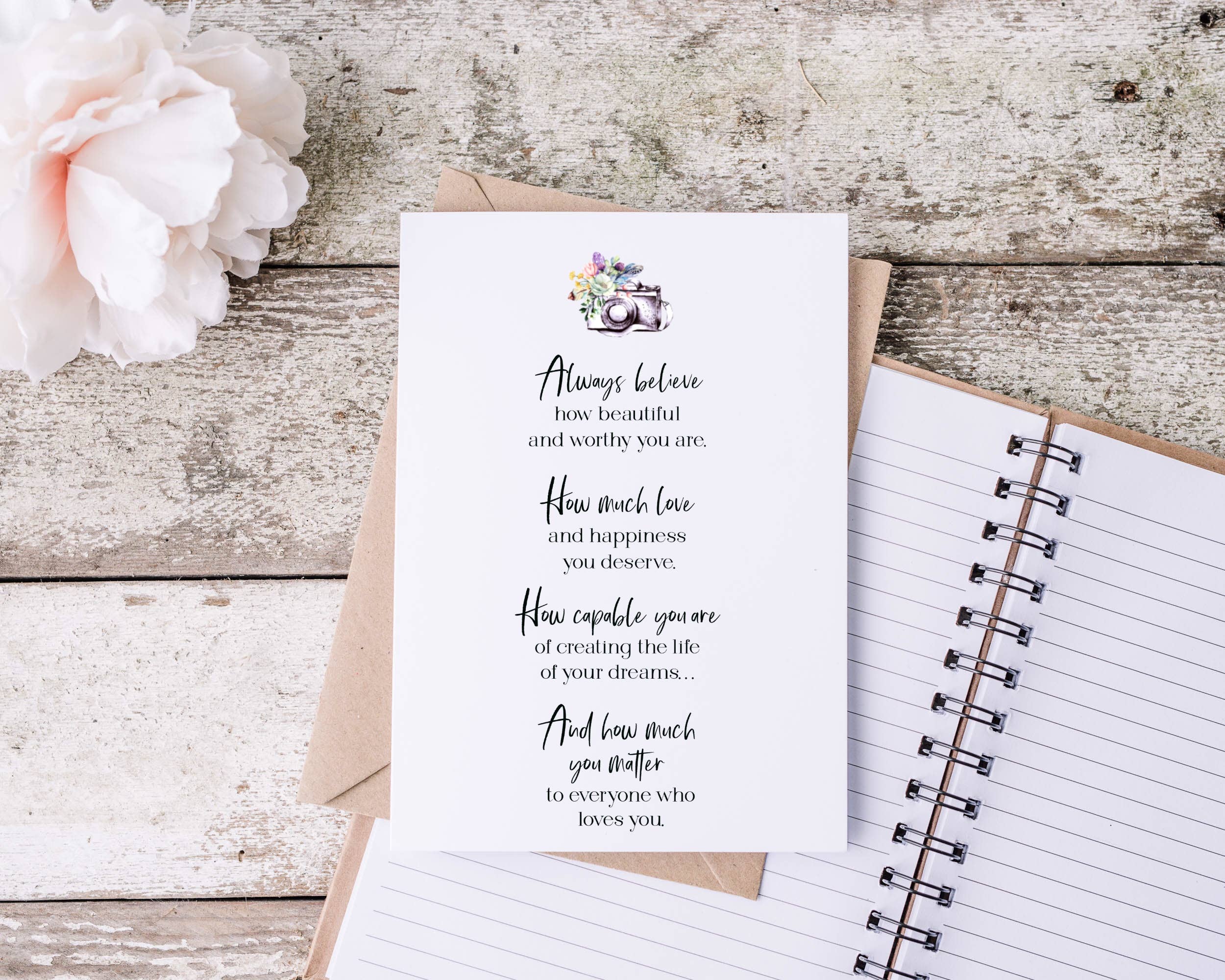 Handmade You are Worthy Birthday Card