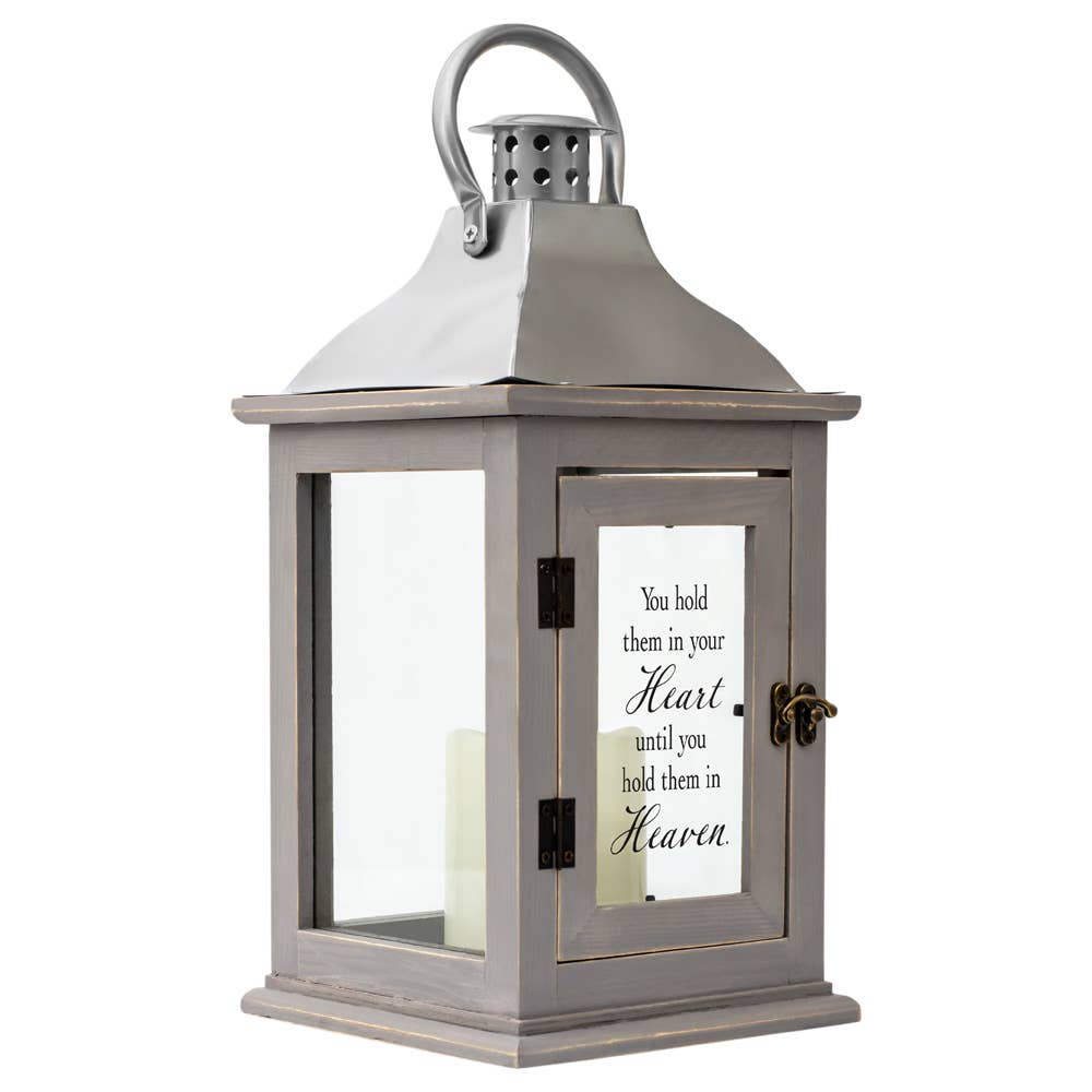 MJJ #8 (Melissa) Lantern You Hold Them in Your Heart Bereavement Lantern