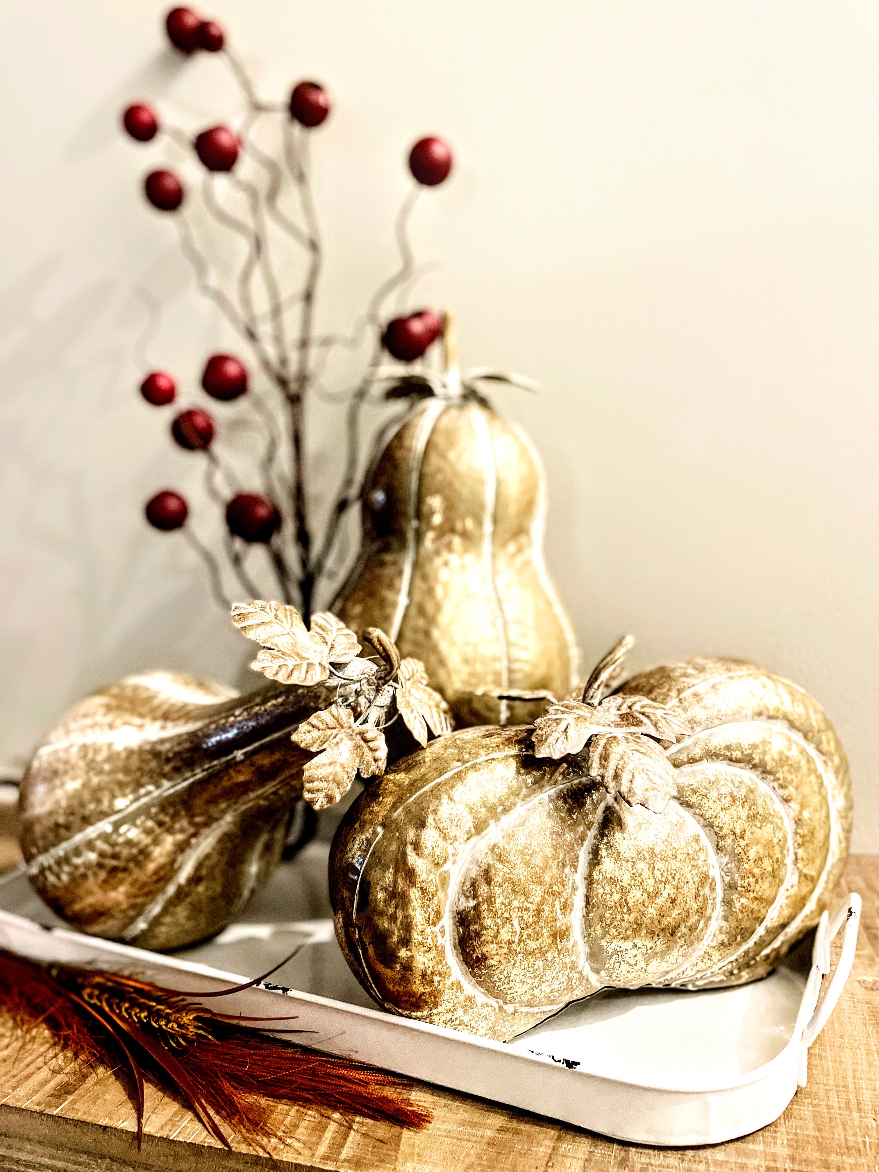 White Washed Gold Gourd