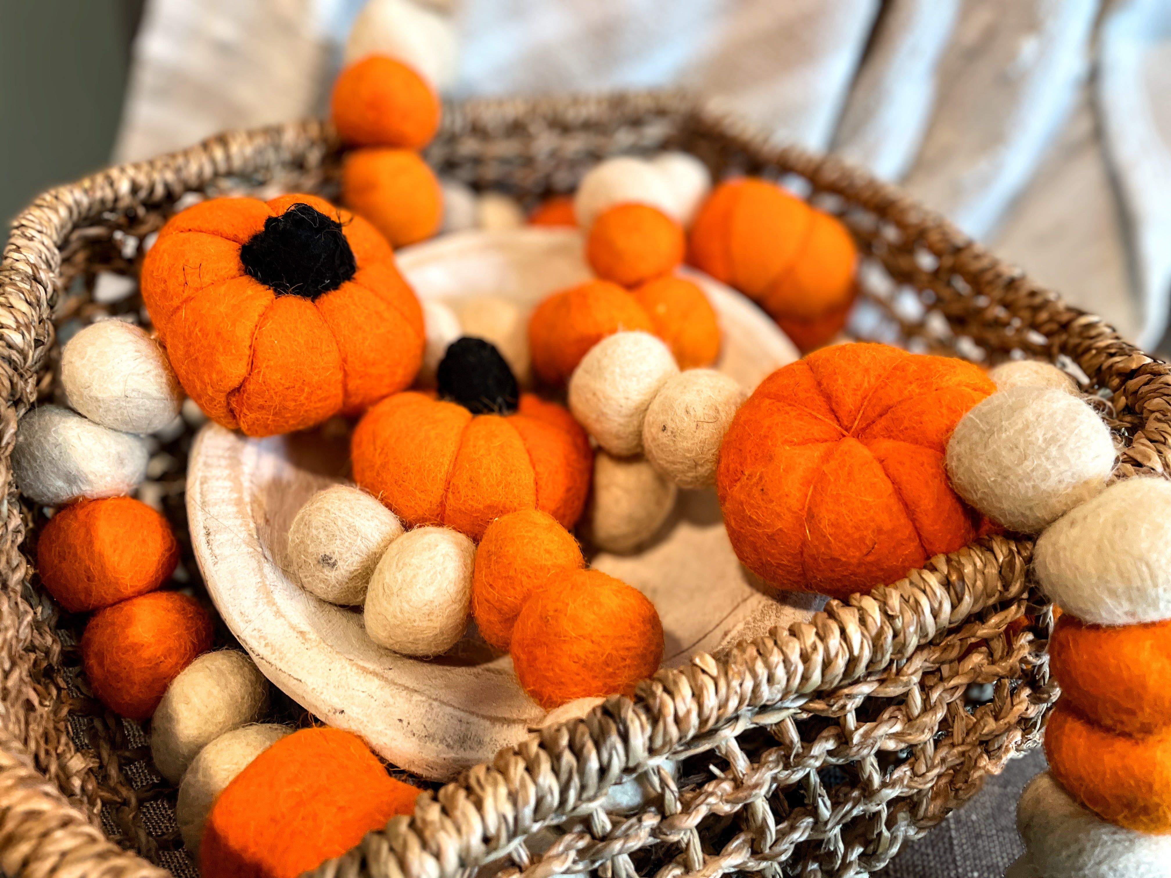 Felt Pumpkin Garland