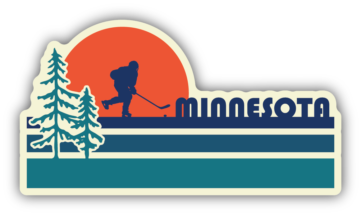 MN Hockey Badge Vinyl Sticker