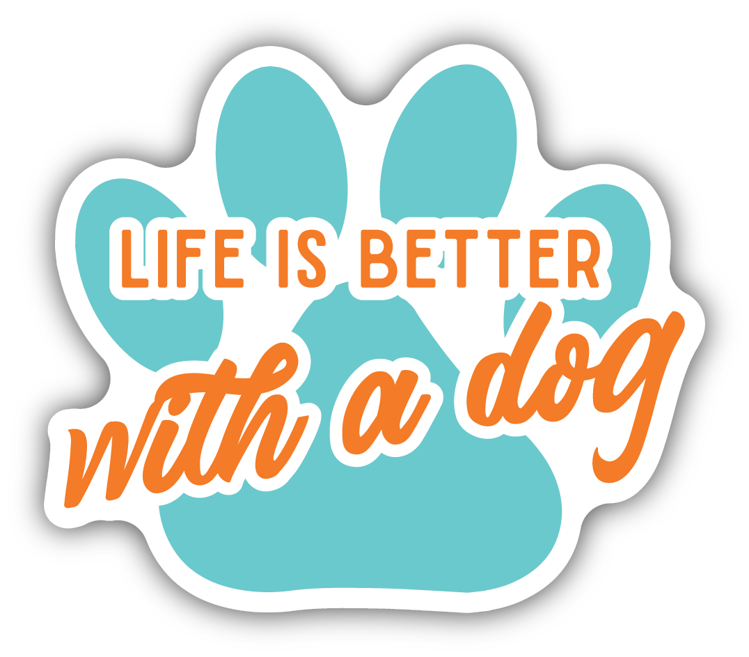 DOG PAW PRINT VINYL STICKER – Humble Roots Boutique