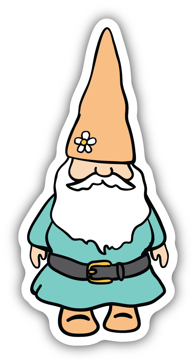 Springtime Gnome Vinyl Sticker