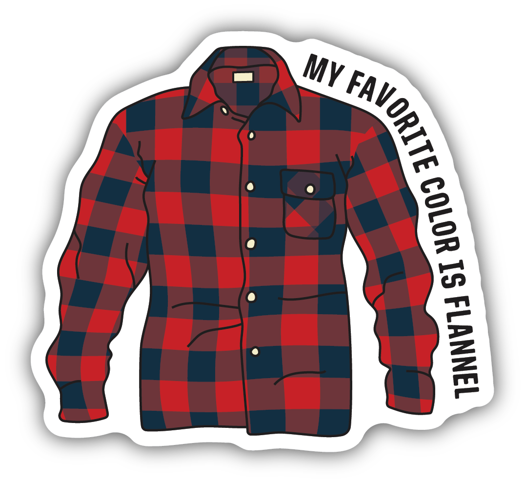 Plaid Flannel Vinyl Sticker