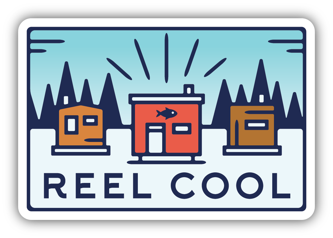 Reel Cool Ice Fishing Huts Vinyl Sticker