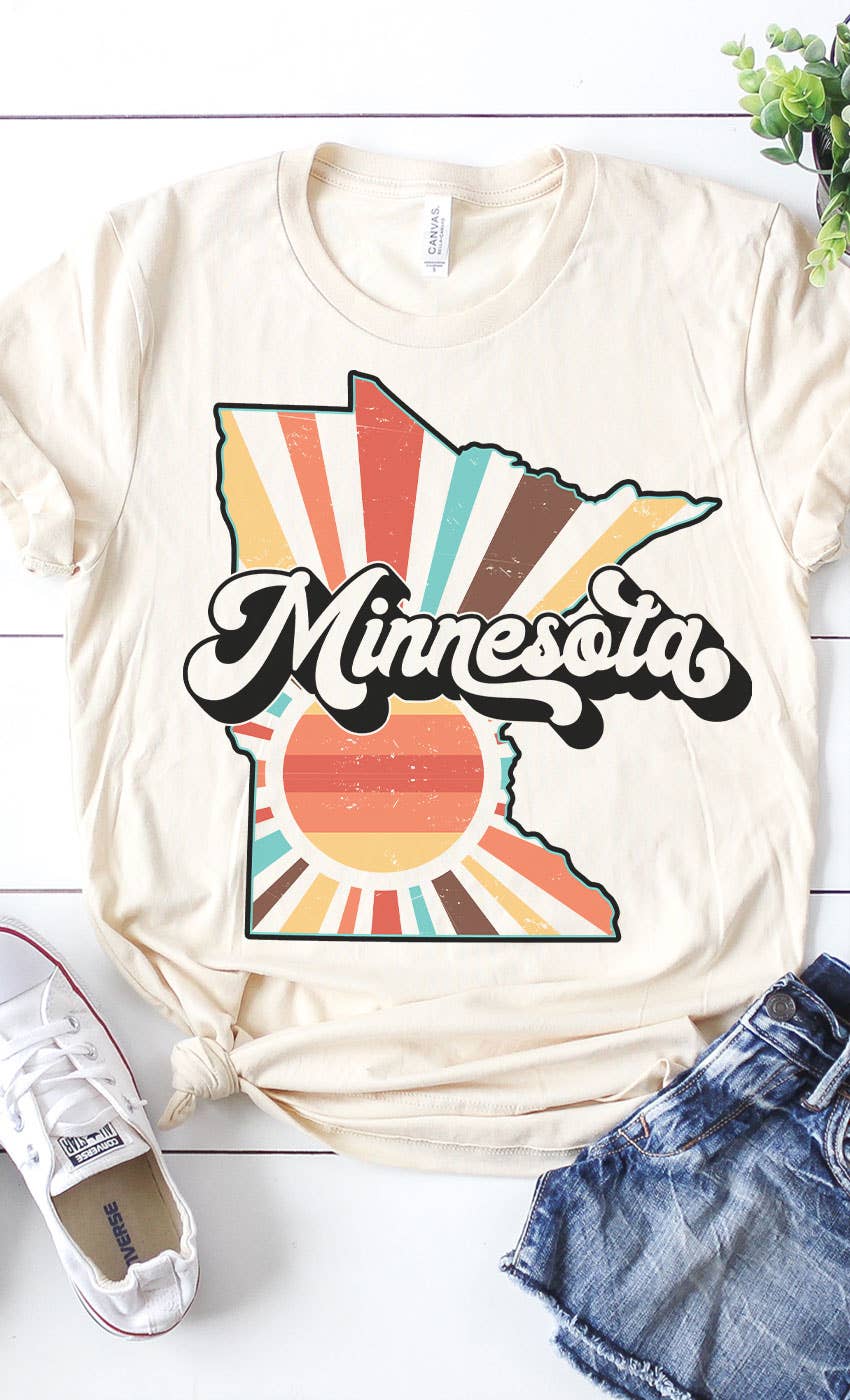 Minnesota Retro State Graphic Tee