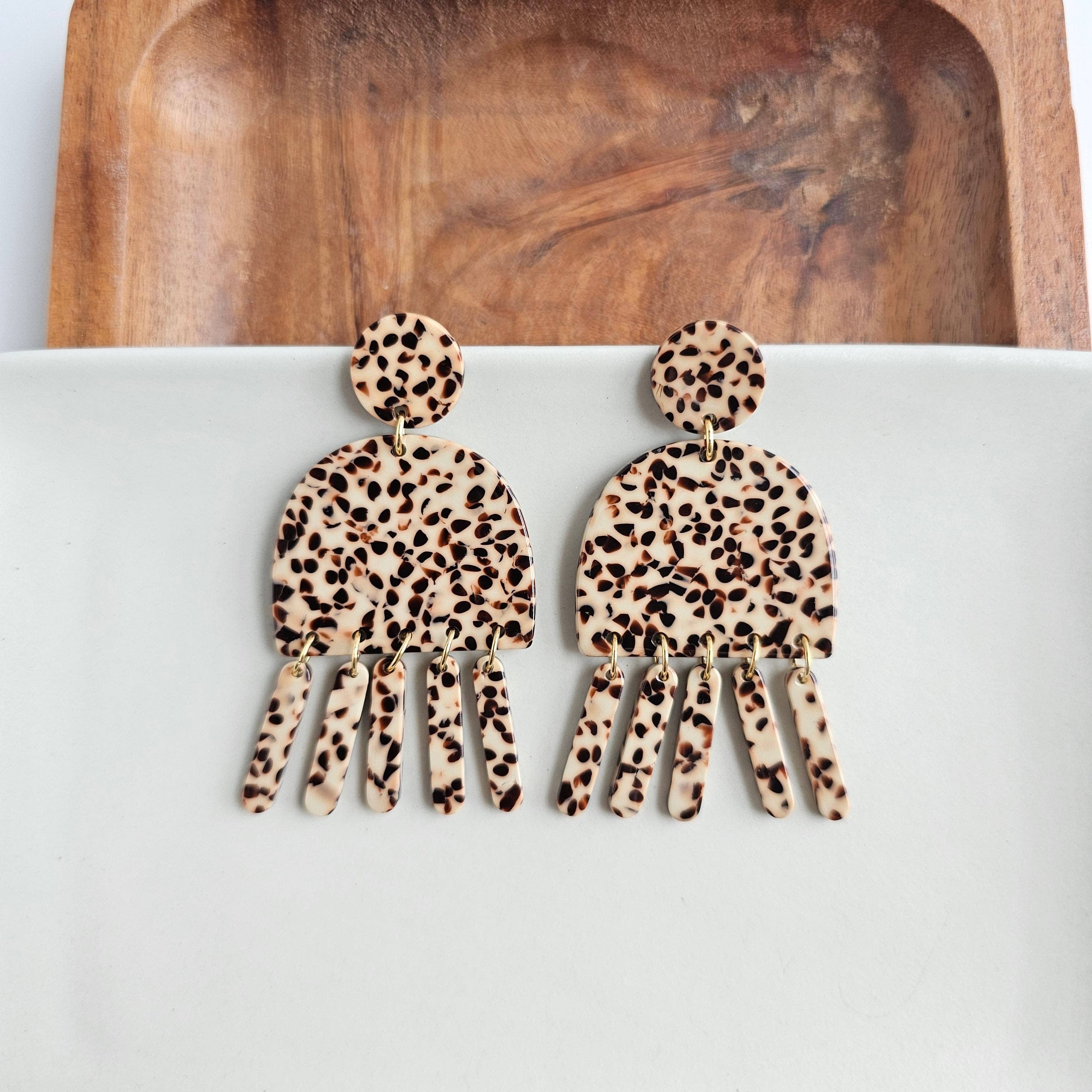 Willow Brown Dot Earrings