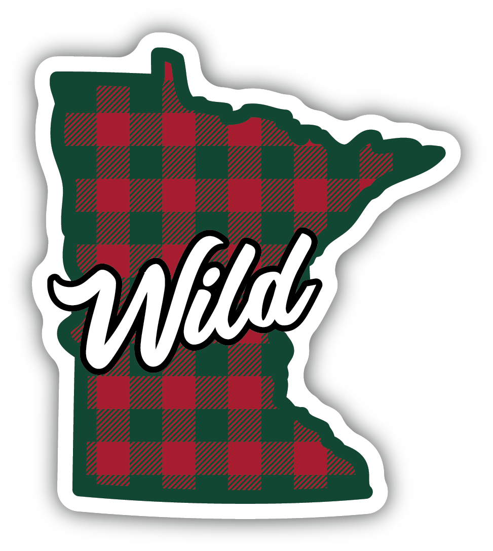 Minnesota Wild Buffalo Check Vinyl Sticker