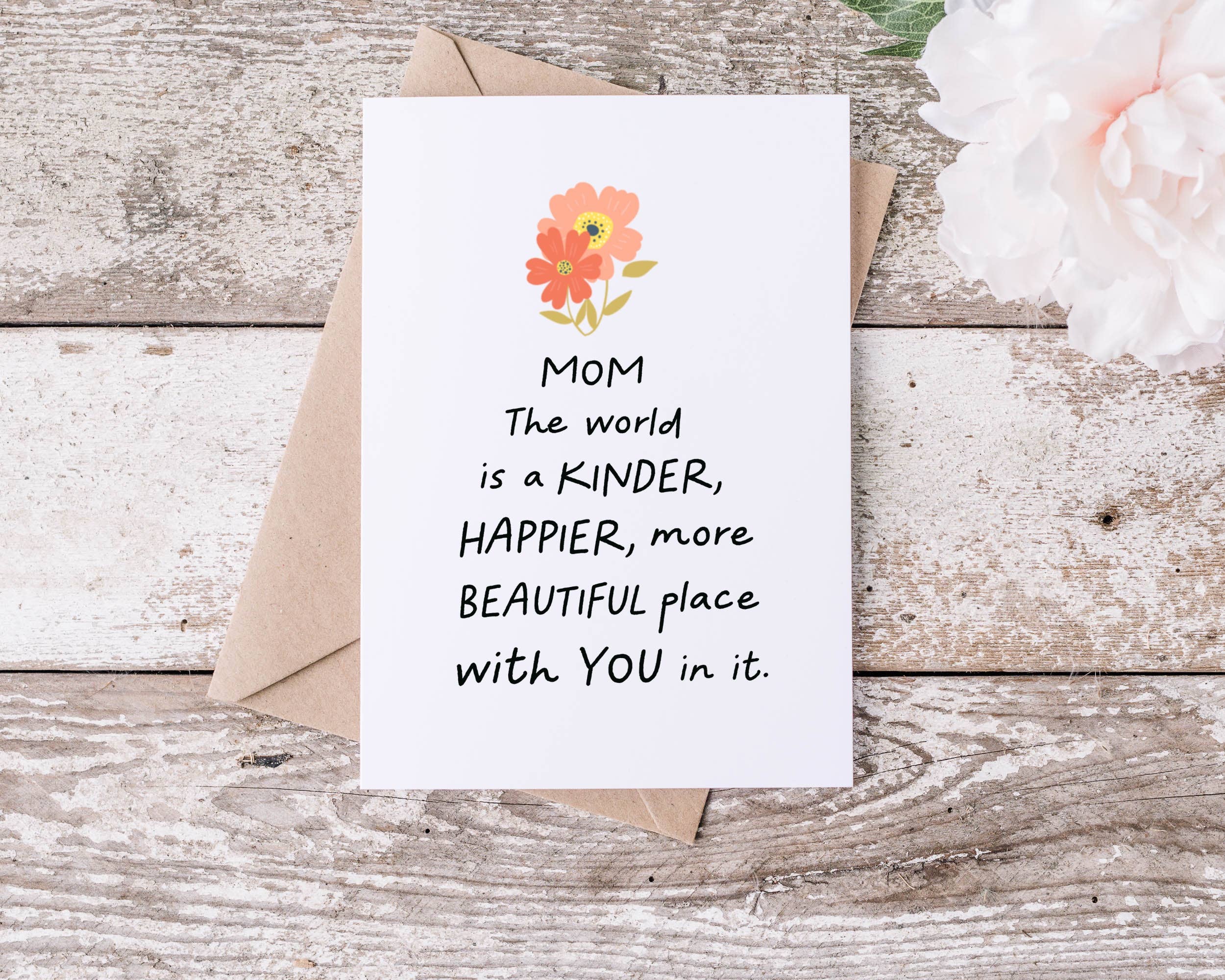 Best Mom The World Mother's Day Card