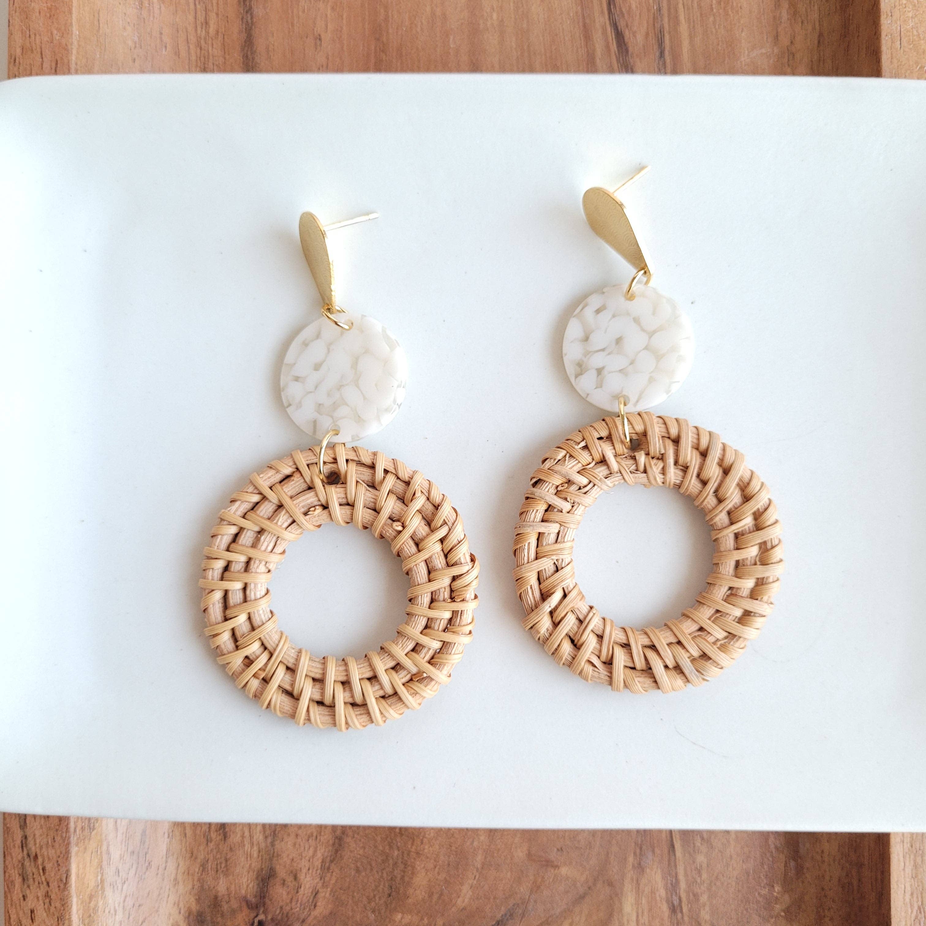 Lana Rattan Earrings