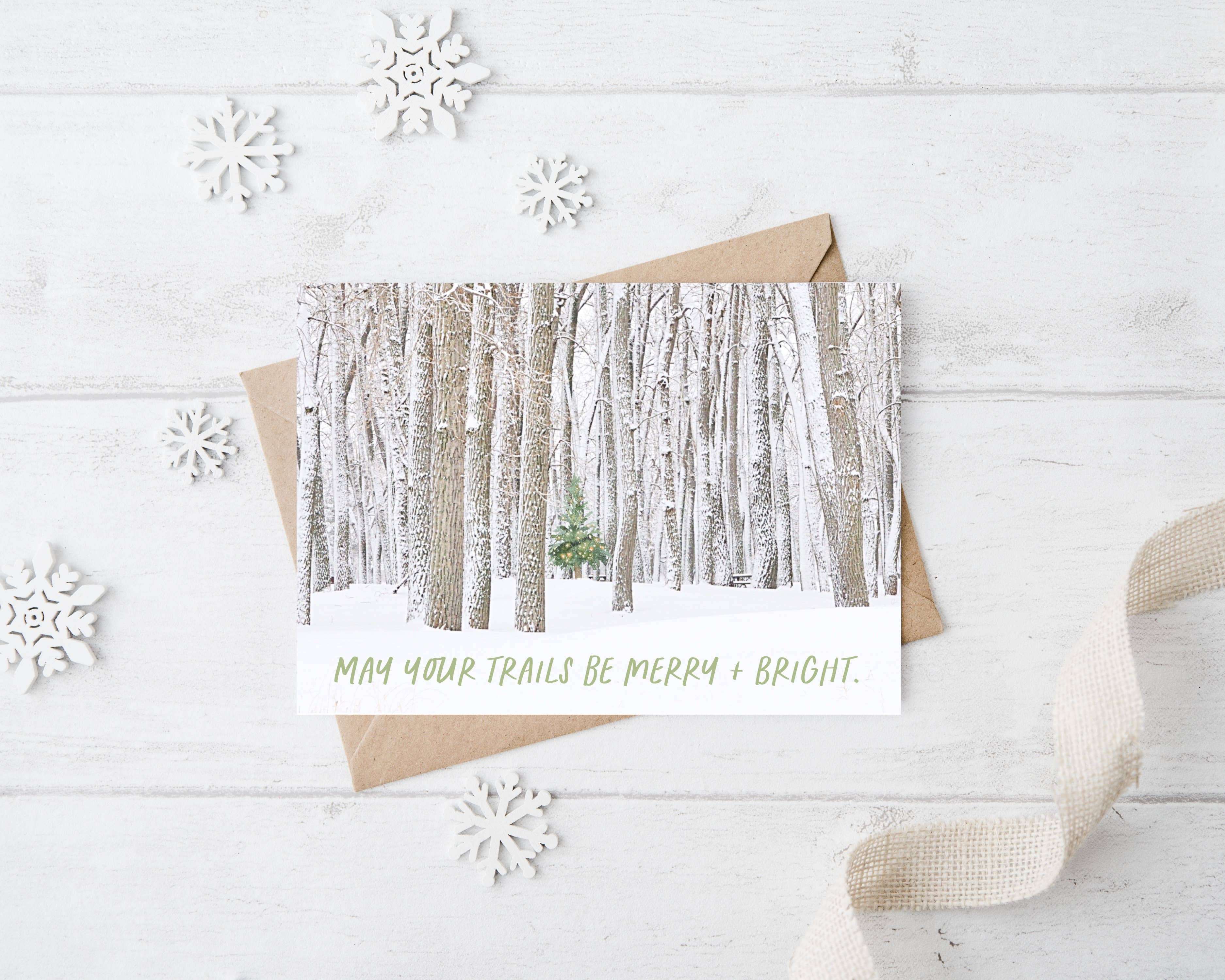 Christmas Trails Merry and Bright Card