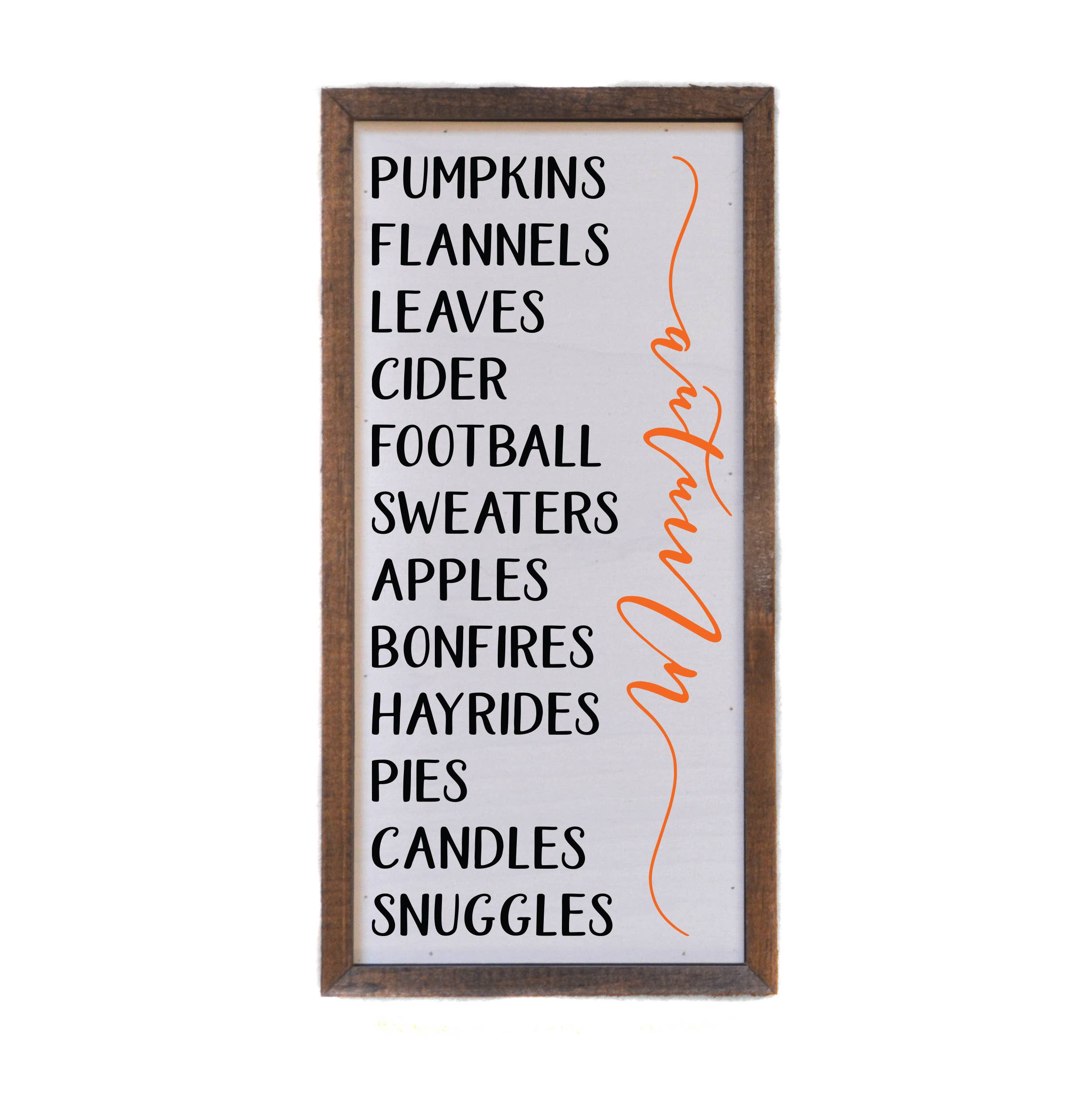 Best Of Autumn List Fall Sign - 12x6