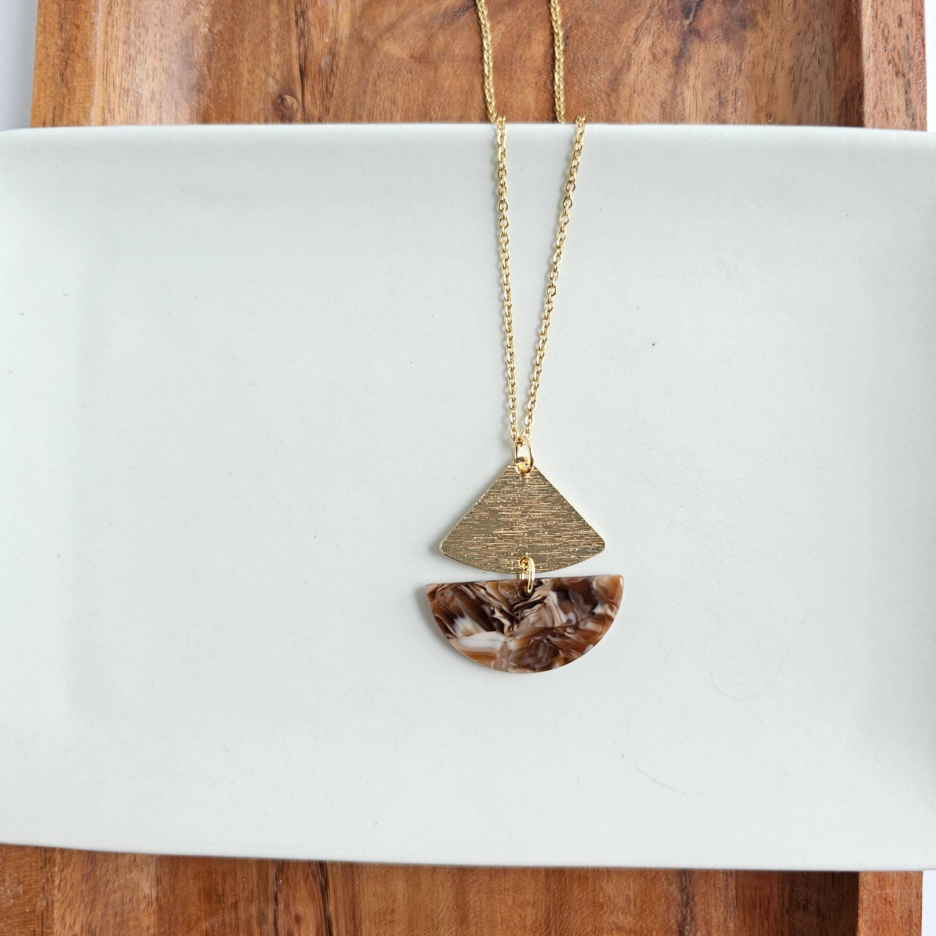 Ava Necklace - Hickory Brown