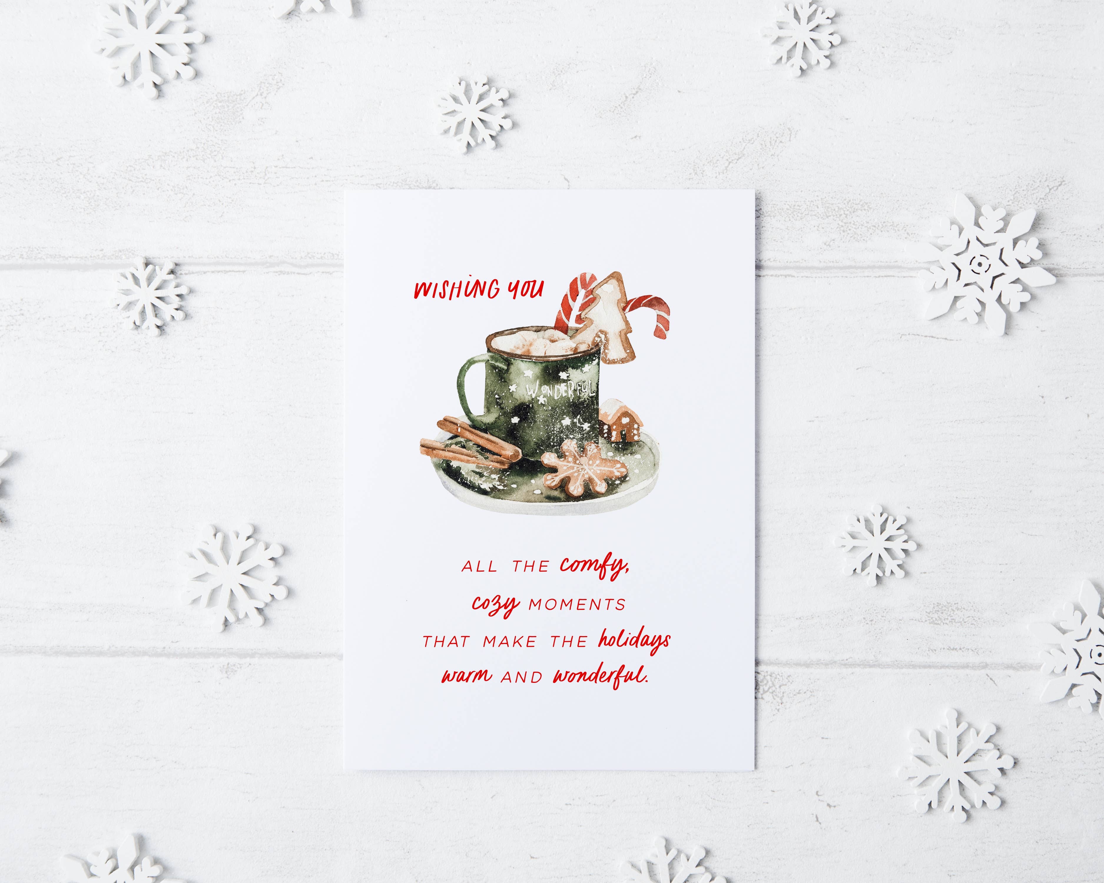 Comfy Cozy Christmas Wishes Card