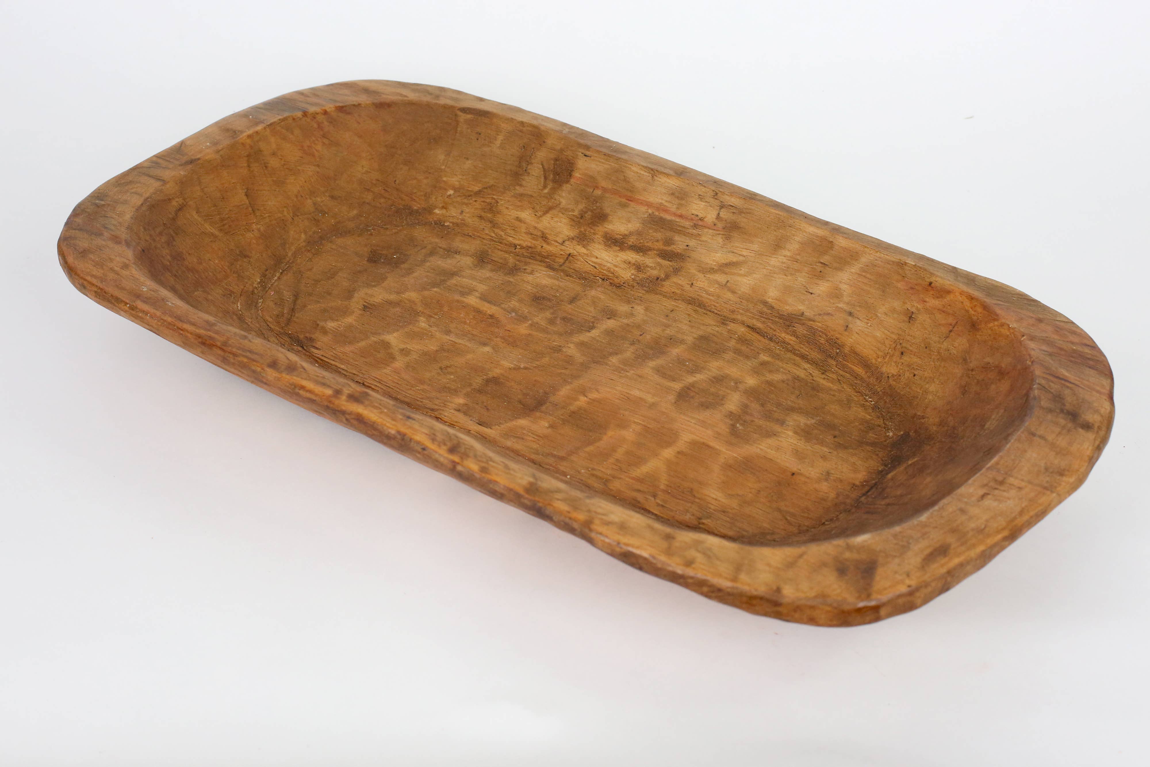 Rustic Dough Bowl-Regular-Carved-12 x 20 inches-Waxed