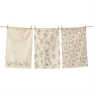 Rabbit & Wildflowers Tea Towels