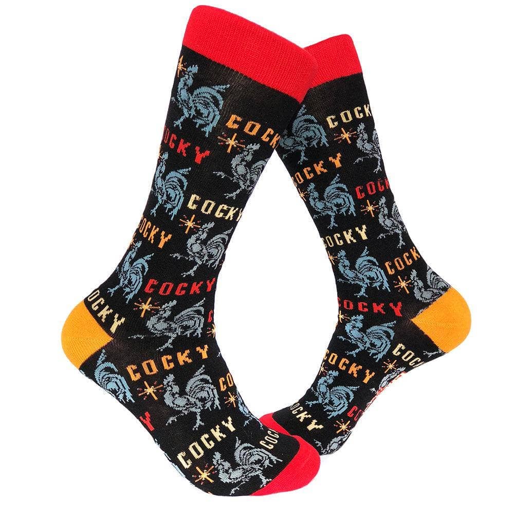 Mens Crazy Cocky Socks: Men's (7-12) / Black