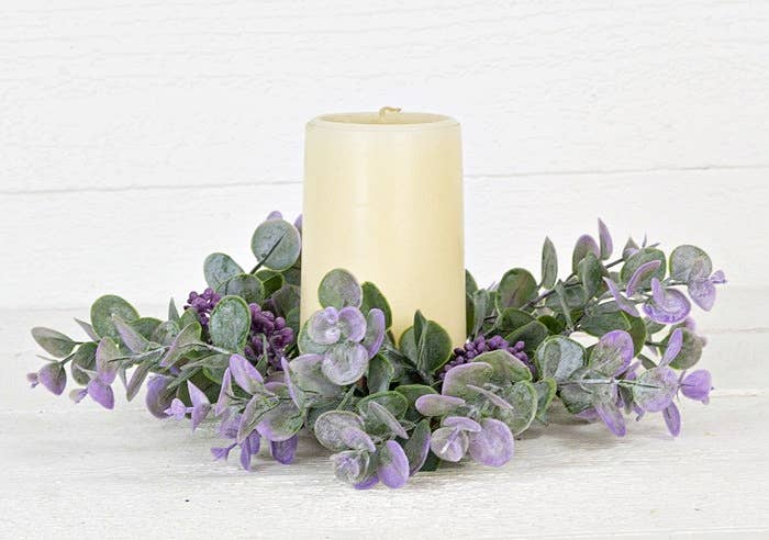 Lavender Eucalyptus with Seeds Candle Ring