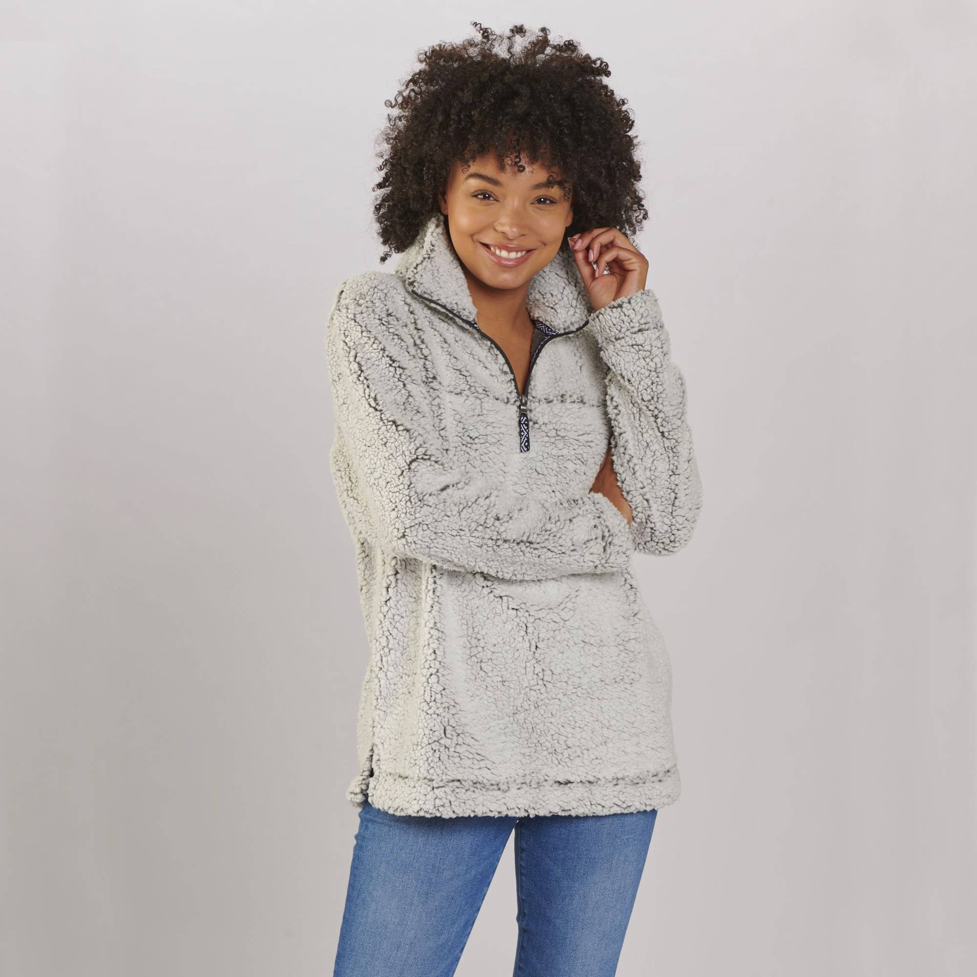 Quarter Zip Sherpa Pullover