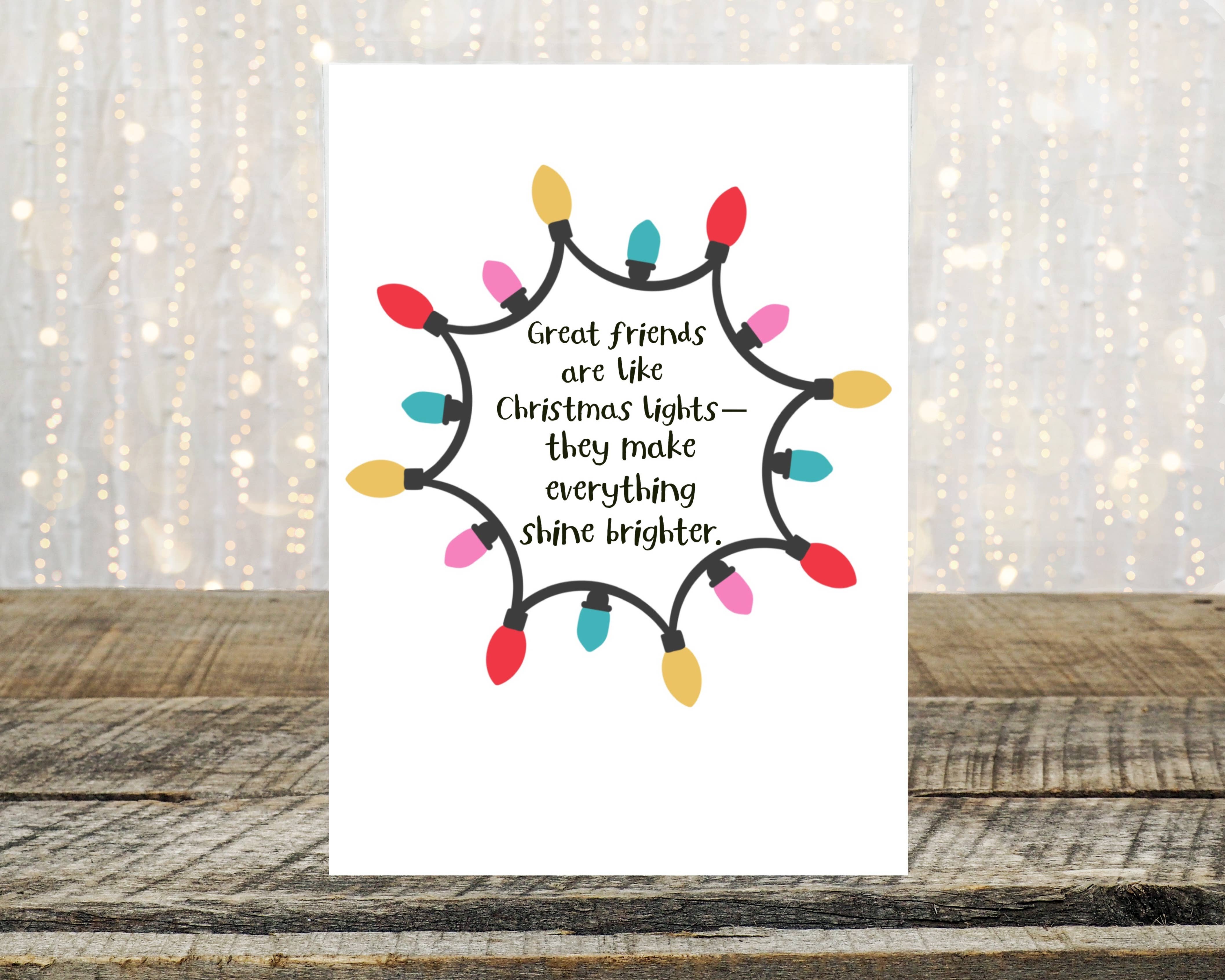 Friend Christmas Lights Card