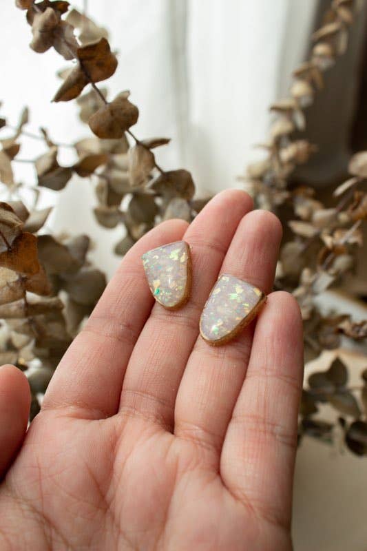 Clay Opal Stud Earrings