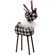 Black/White Plaid Reindeer, Small