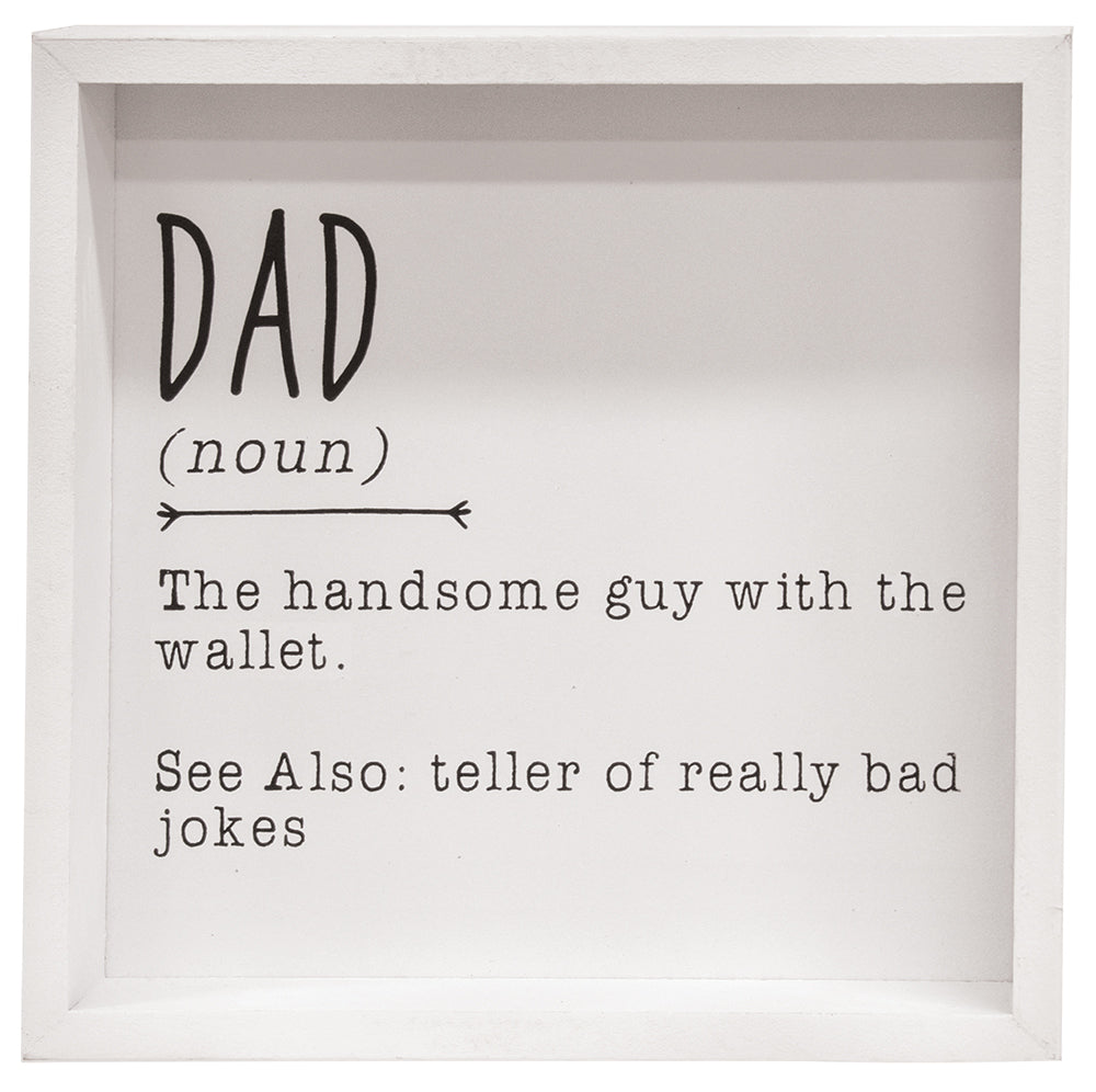 Dad Definition Framed Box Sign