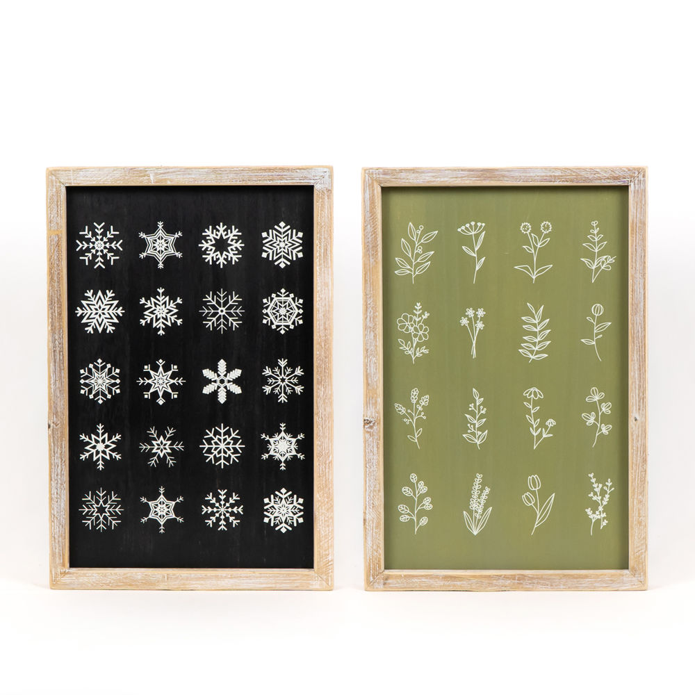 Wildflower/Snowflake Double Sided Picture