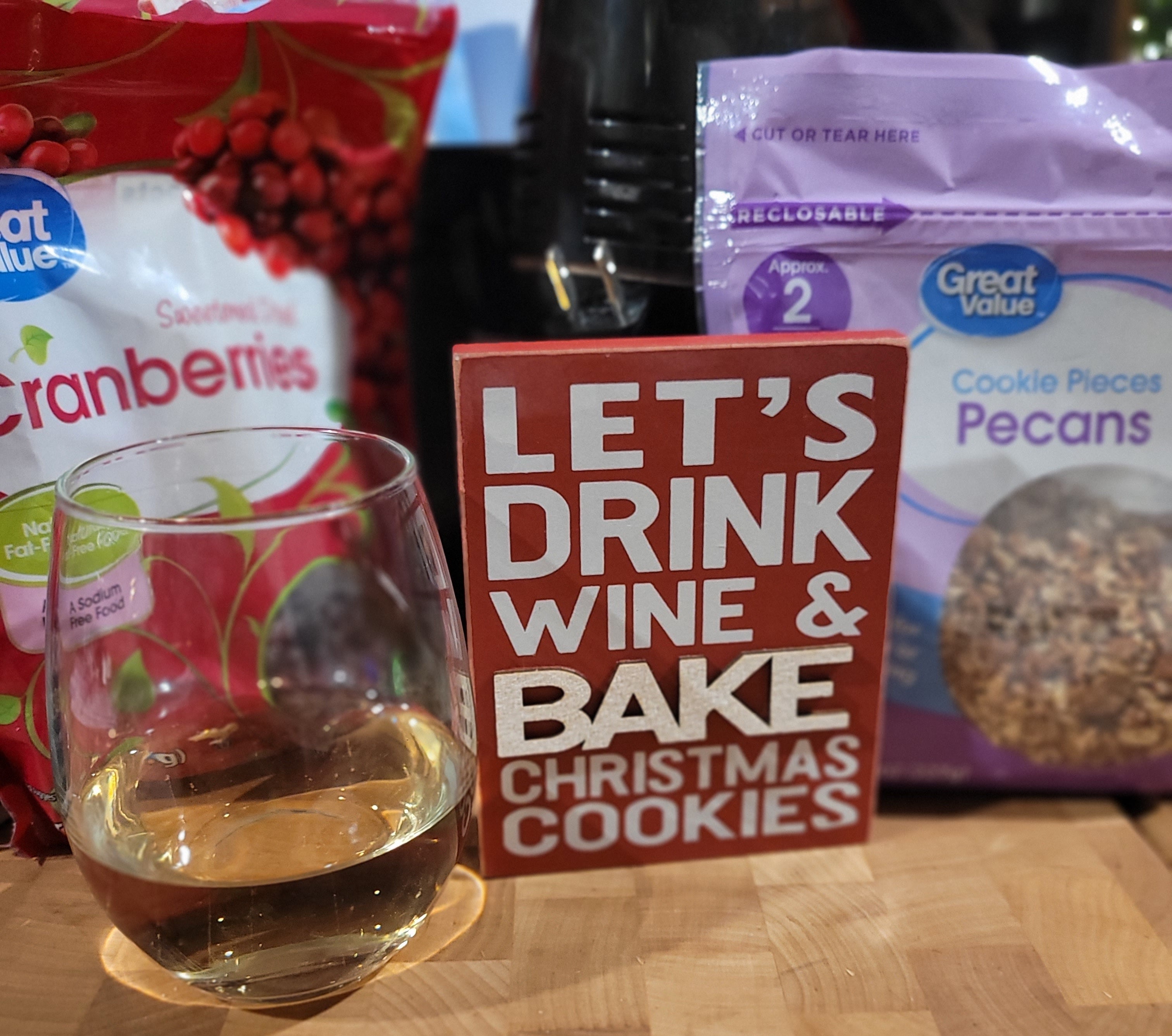 Let's Drink Wine and Bake Christmas Cookies Block