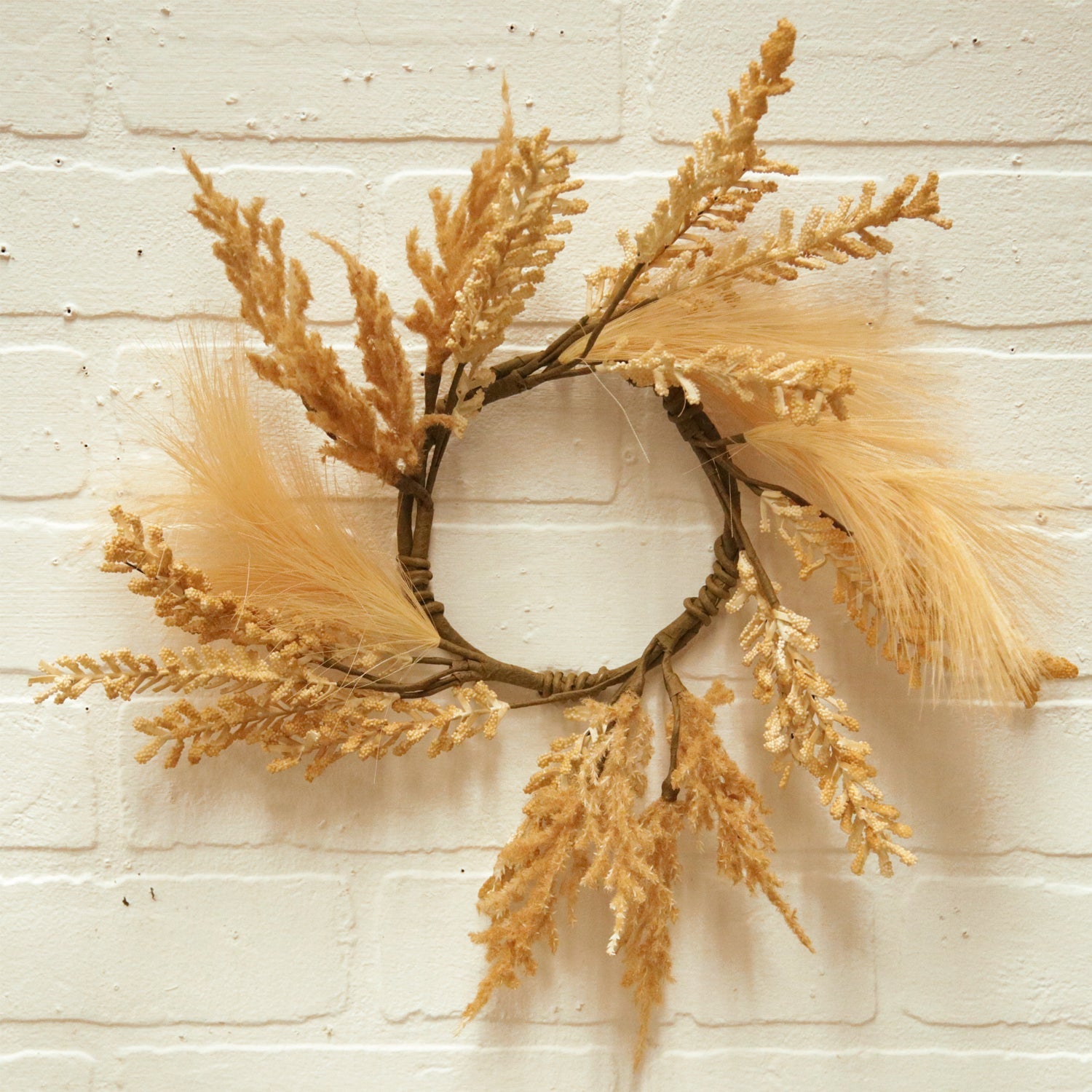 Fall Tan Fern Candle Ring