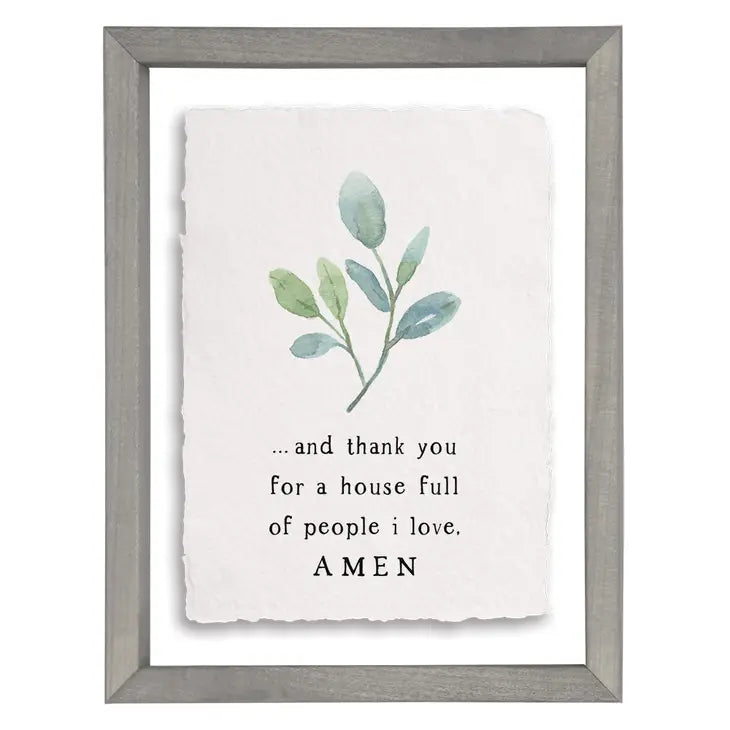 House Full Amen Floating Wall Art