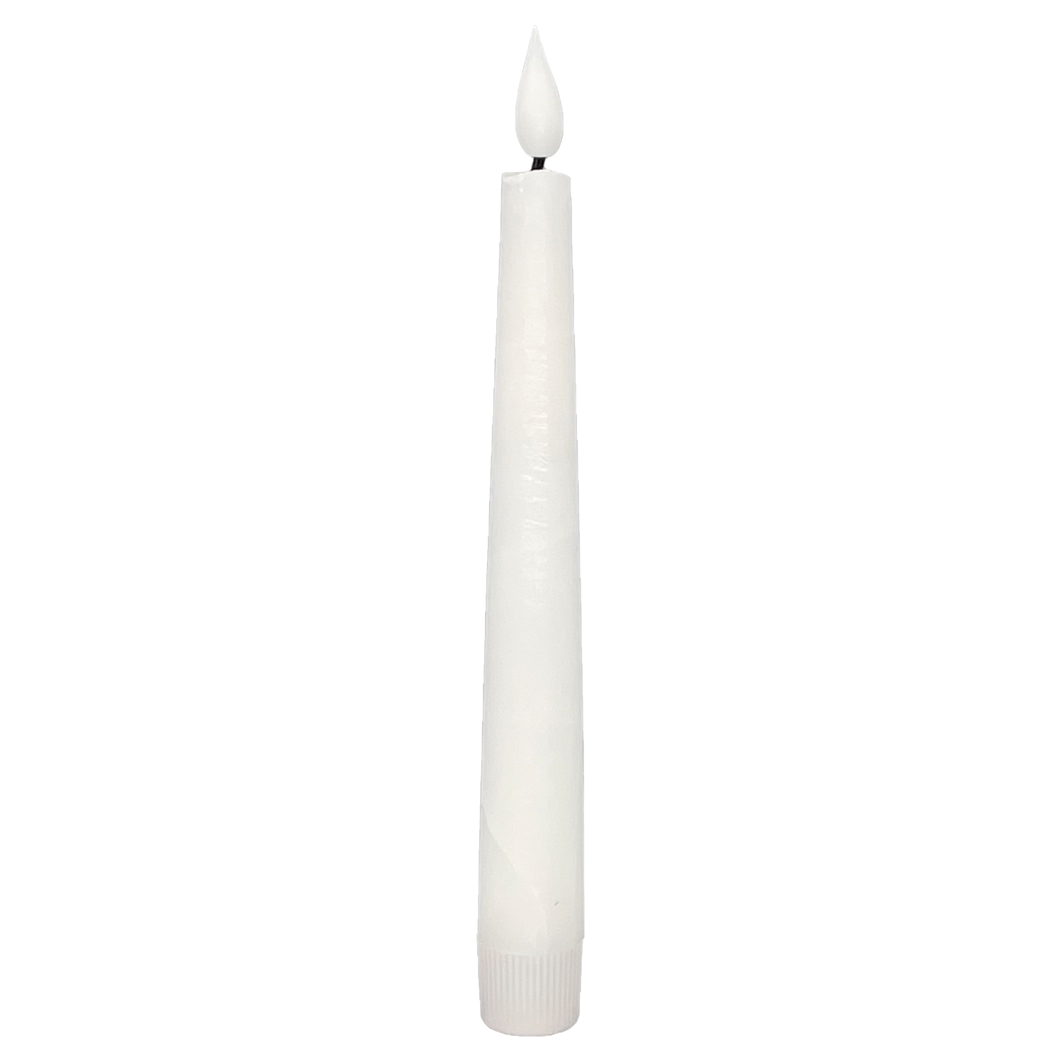 Realistic White Taper LED Candle - Set of 3