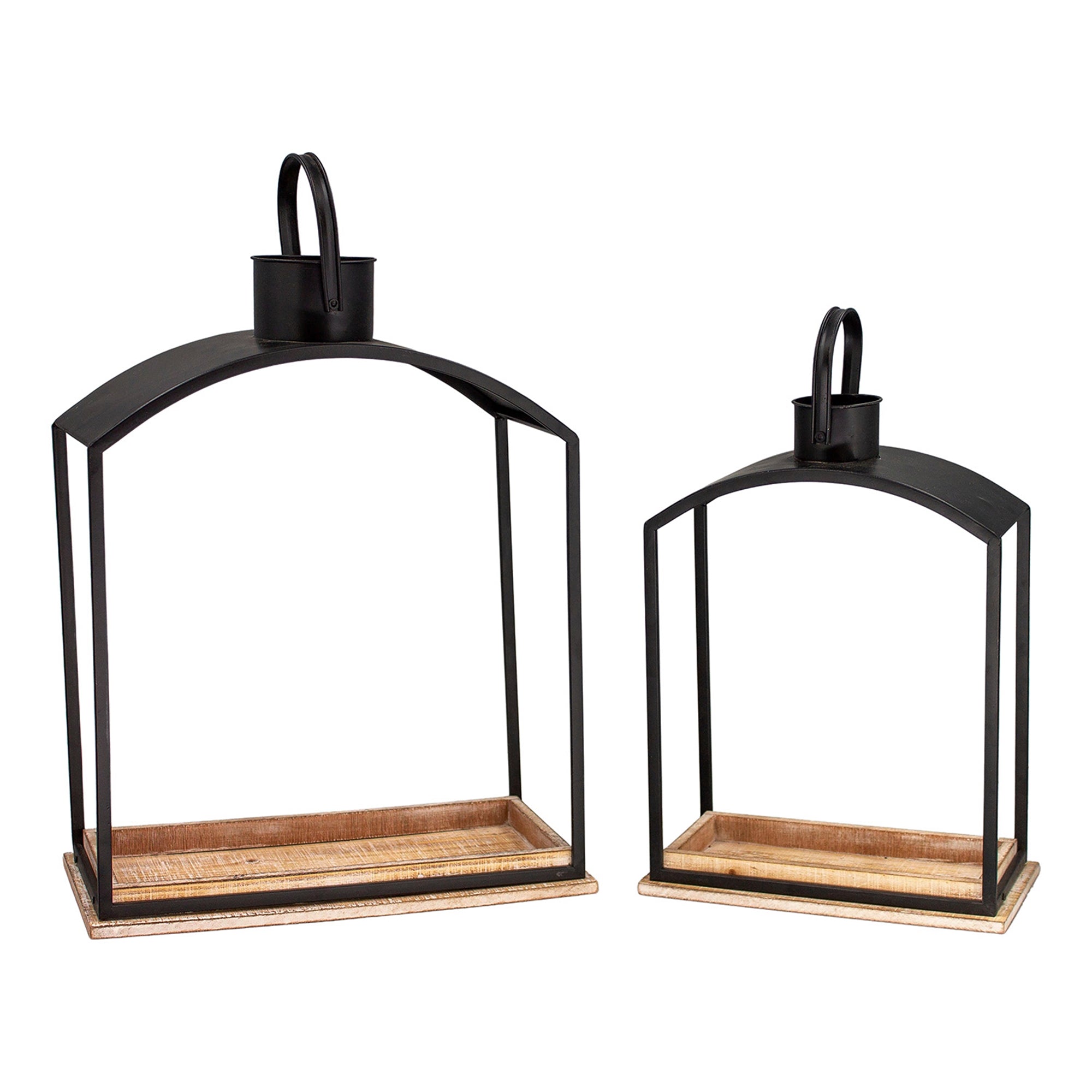 Black Framed Arch Top Lanterns