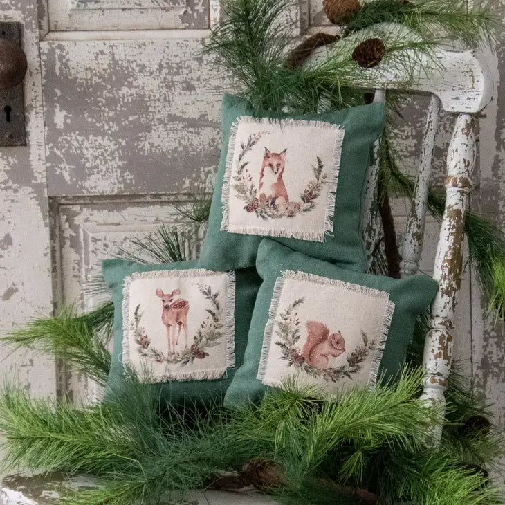 Mini Pillows - Fox, Squirrel, Deer