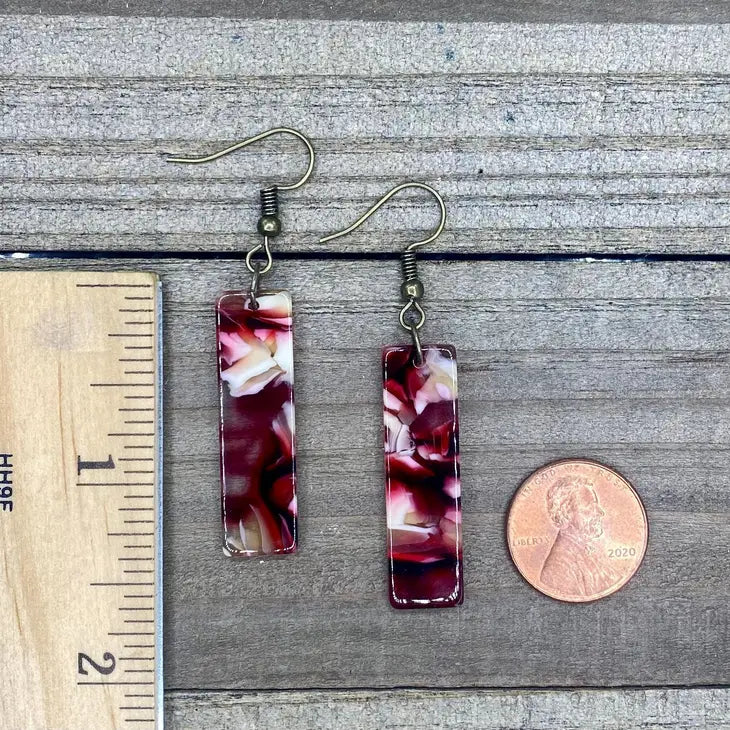 Scarlet Storm Red Boho Earrings