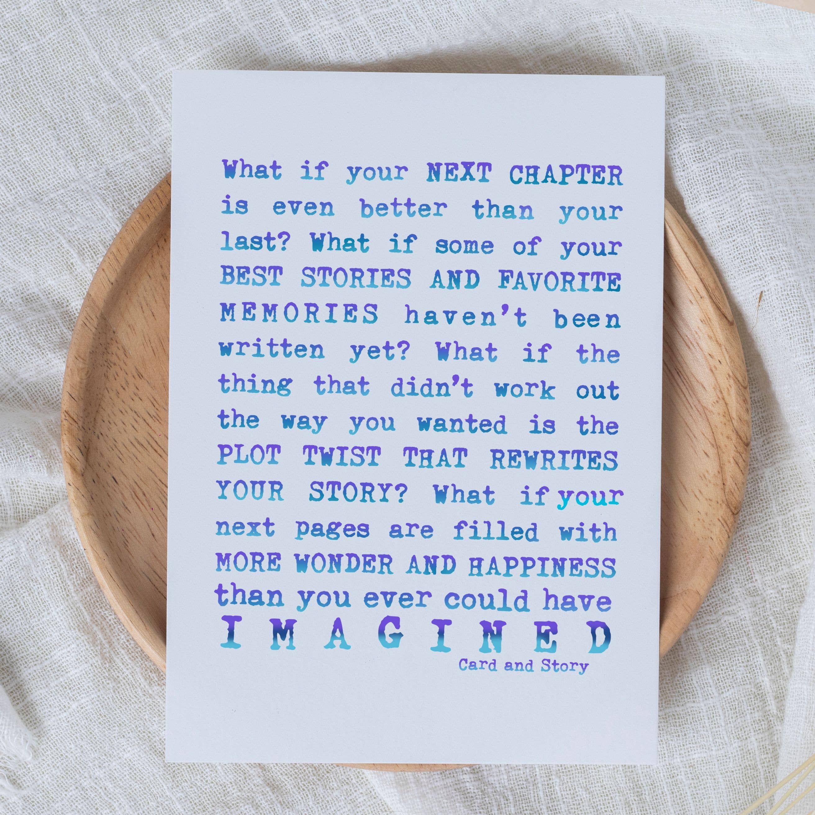 Card & Story Greeting Card Best Chapters Ahead Card