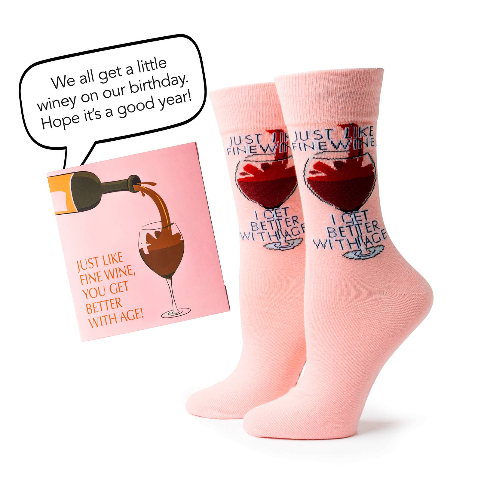 Fine Wine Gift Card Sock Set