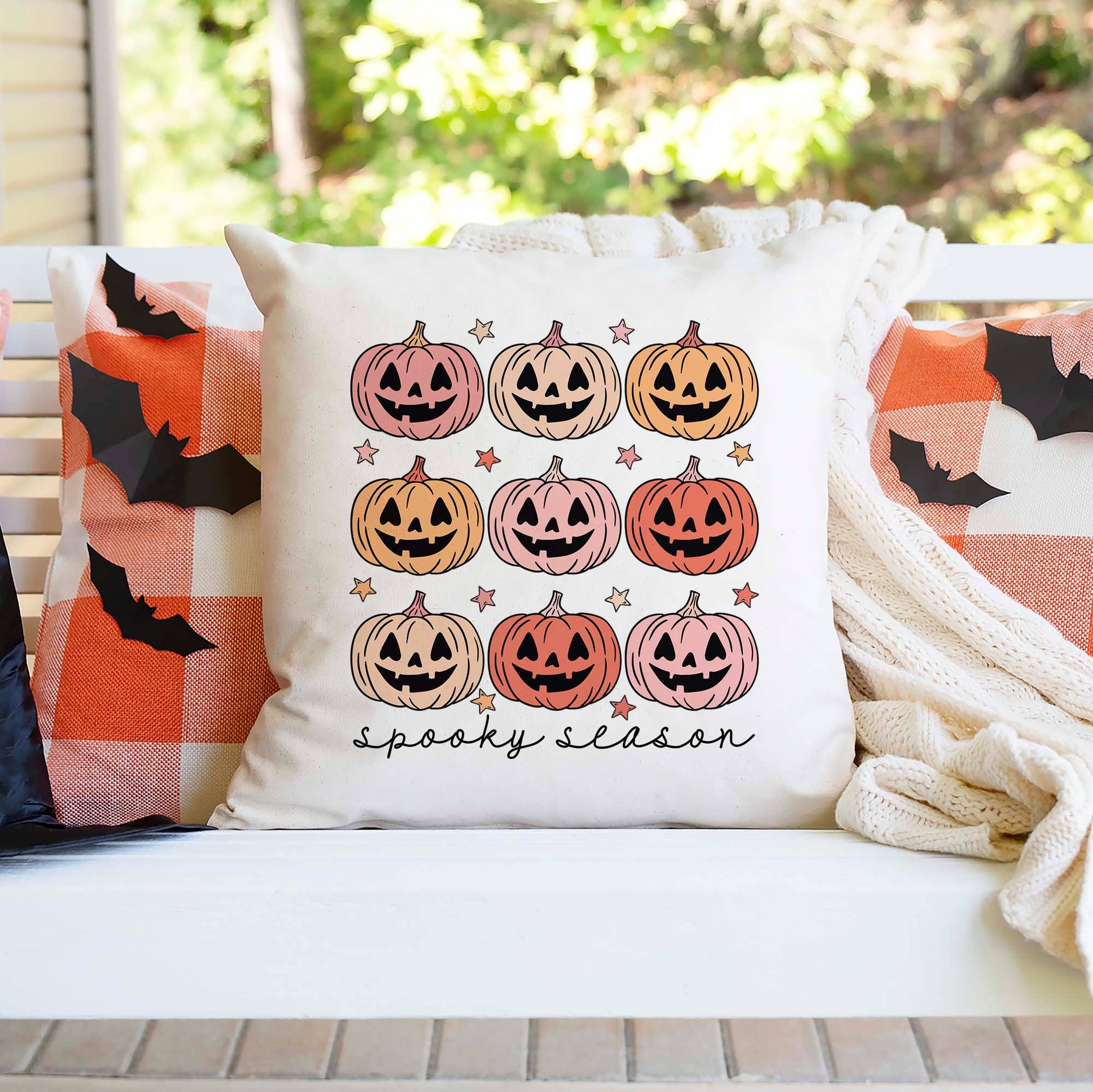 Spooky Season Halloween Pumpkin Pillow Cover