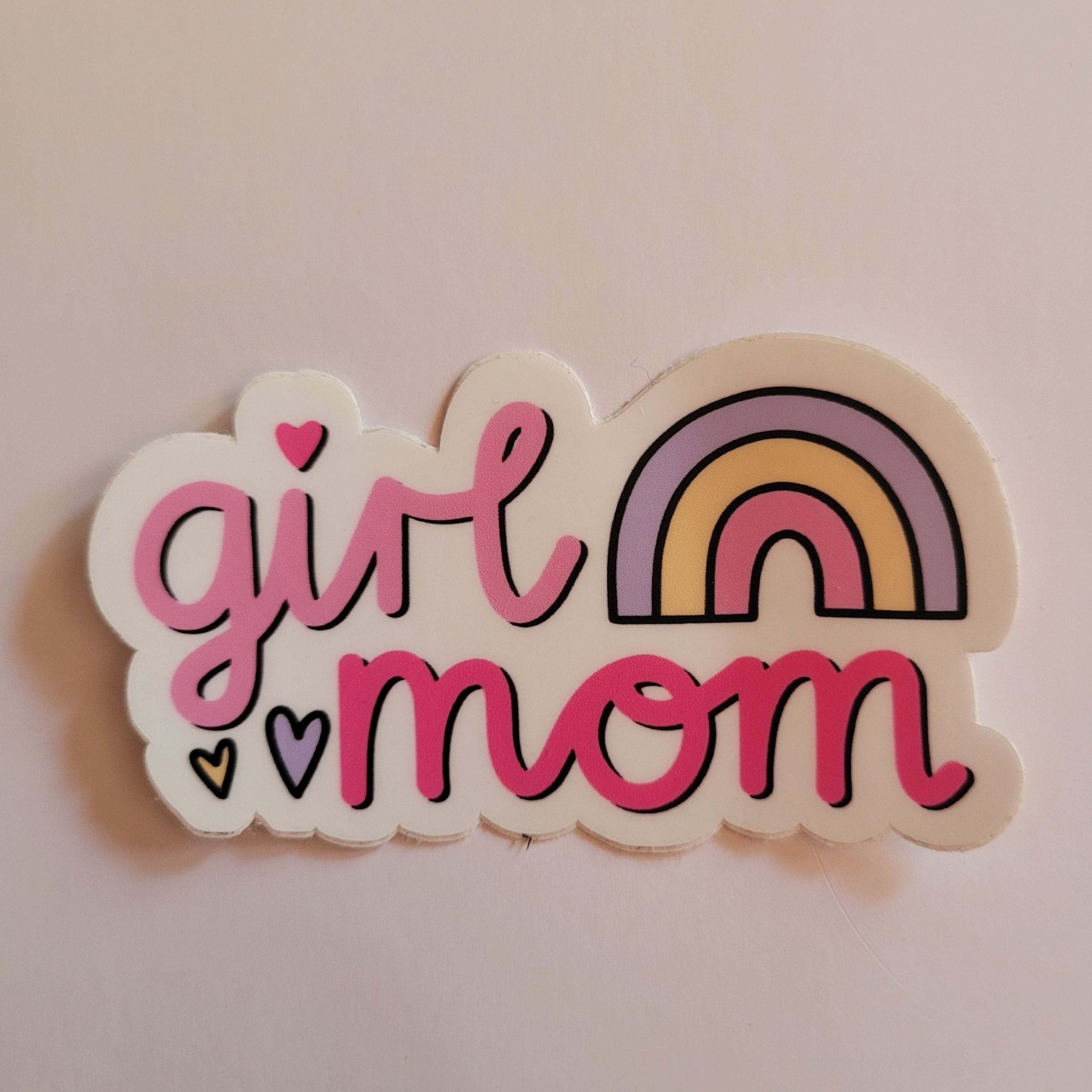 Girl Mom Rainbow Vinyl Sticker