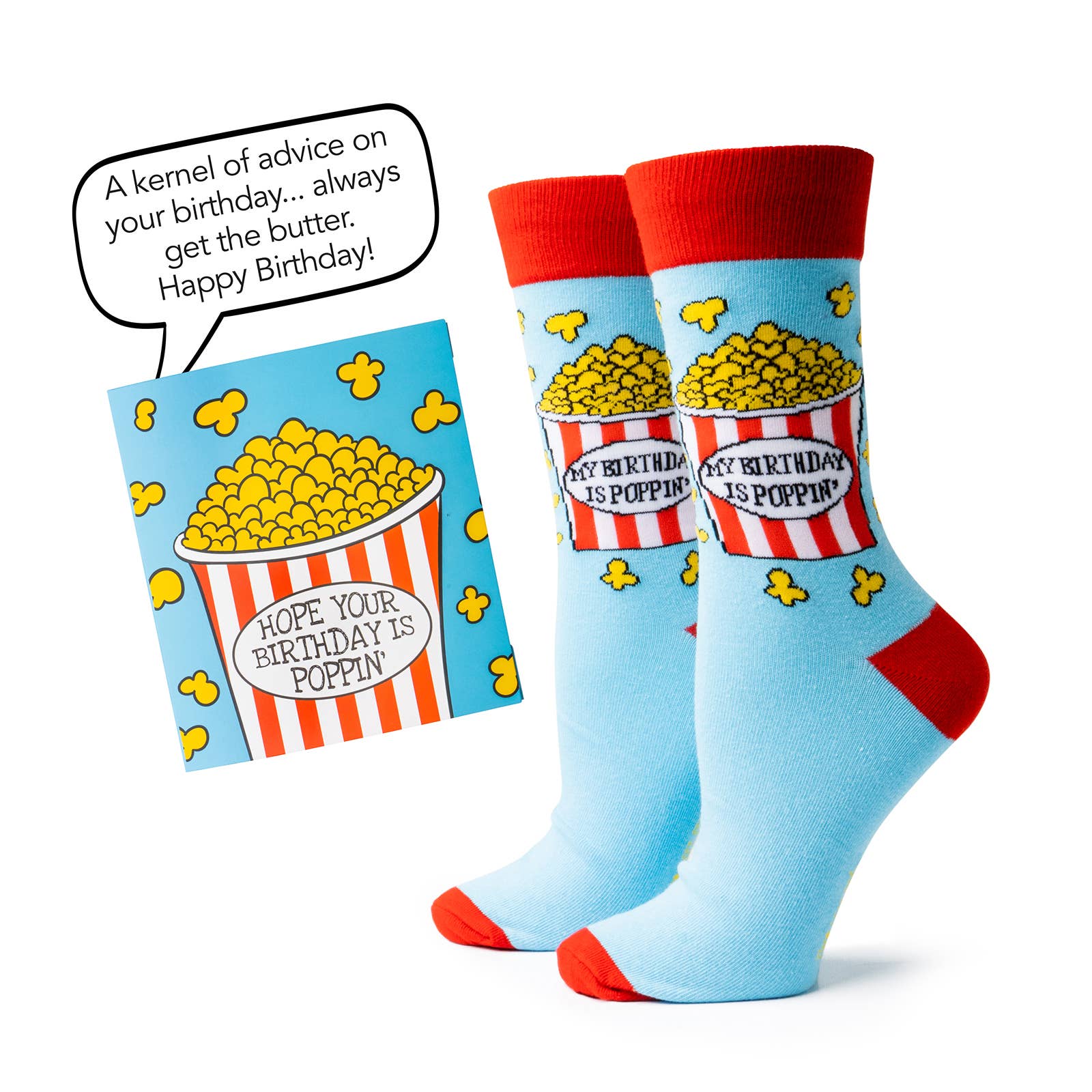 Poppin Birthday Gift Card Sock Set