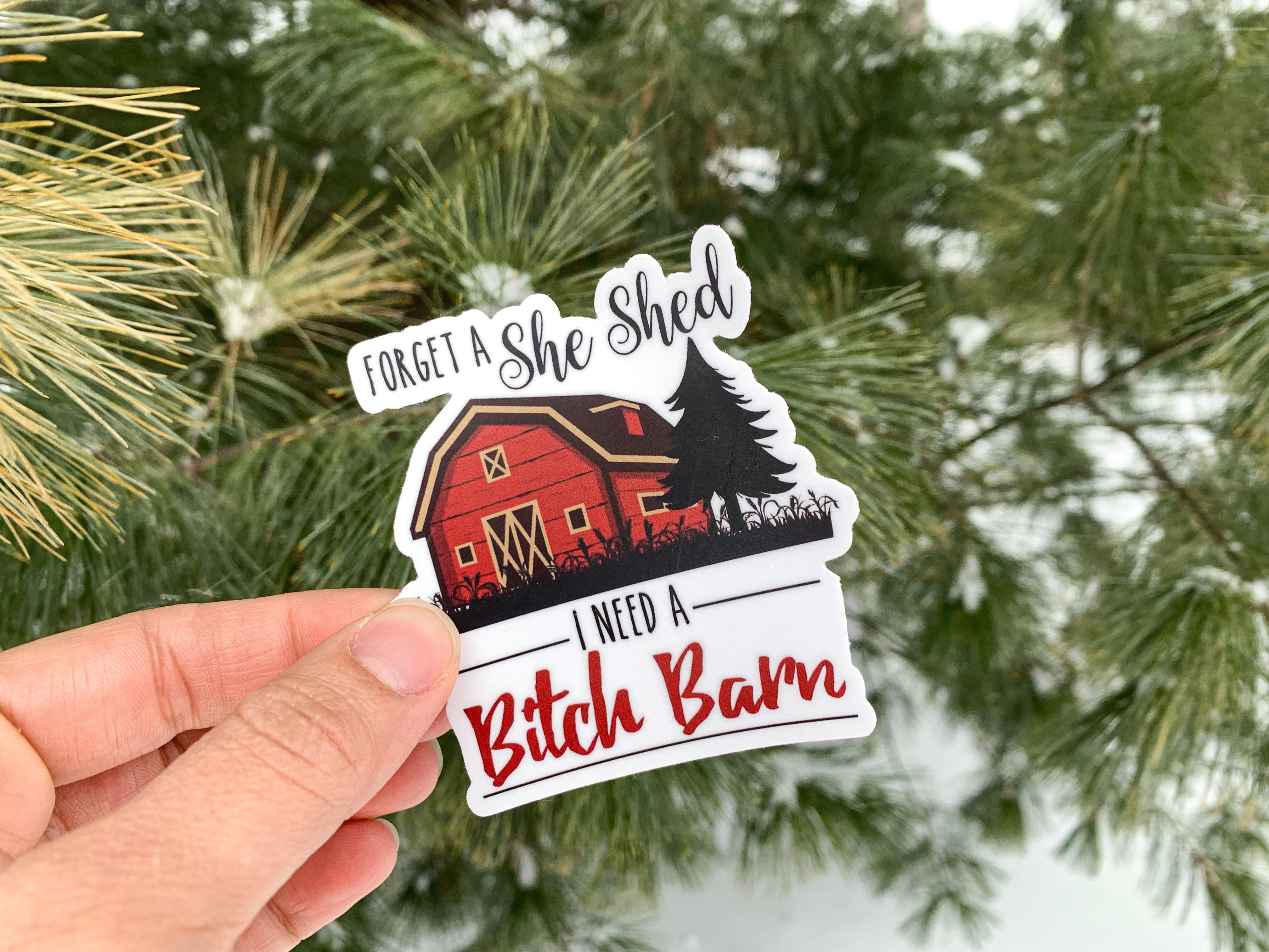 The Gathering Pine She Shed Vinyl Sticker
